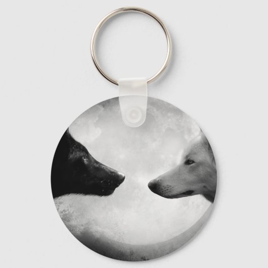 Porte-clés Two wolves facing each other (Recto)