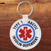 Porte-clés Type 1 Diabétique (Recto)