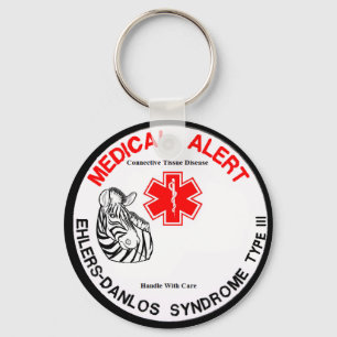 Porte-clés Type 3 alerte Médicale d'Ehlers Danlos