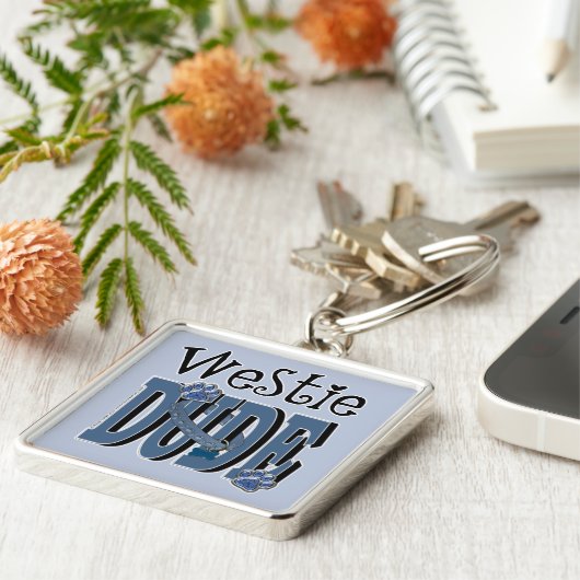 Porte-clés TYPE de Westie (Côté)
