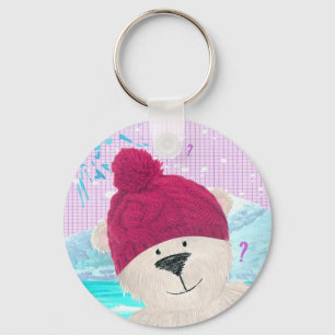 Porte-clés Type d'ours blanc