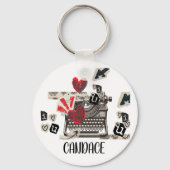 Porte-clés typewriter I love you (Recto)