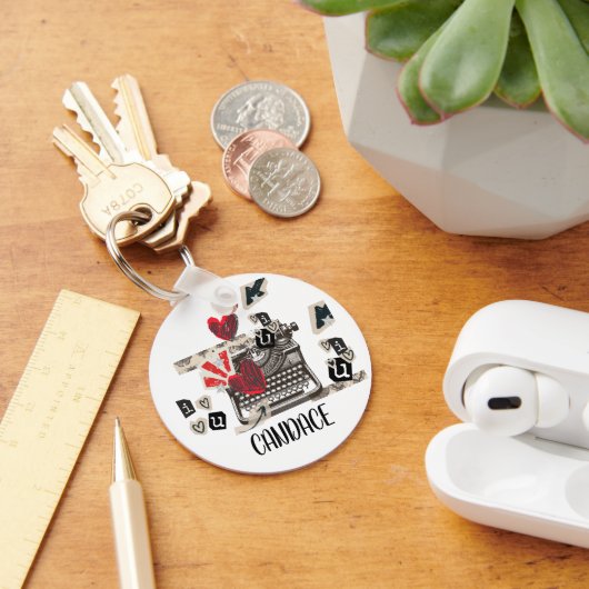 Porte-clés typewriter I love you (Bureau)