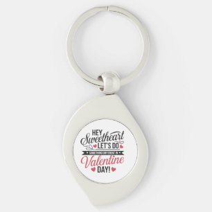 Porte-clés Typhographie romantique design Saint Valentin
