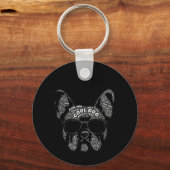 Porte-clés Typographie Bouledogue Français (Recto)