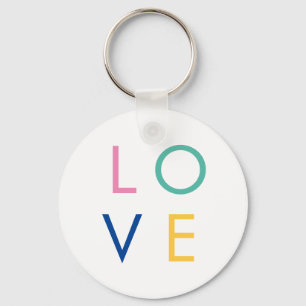 Porte-clés typographie colorée de la Saint-Valentin AMOUR