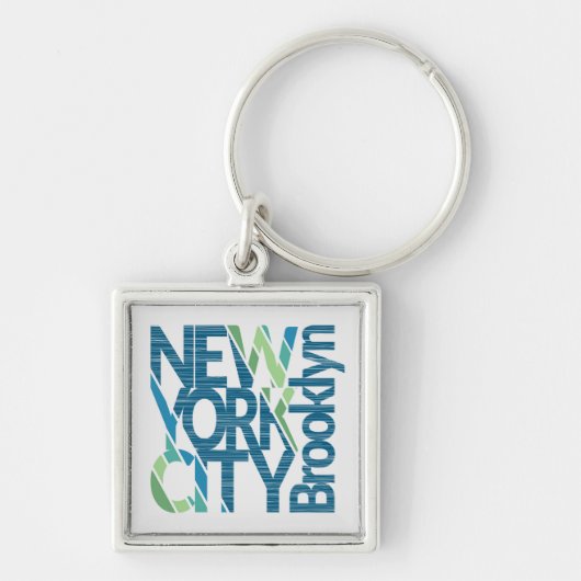 Porte-clés Typographie de Brooklyn New York (Devant)