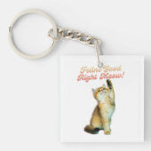 Porte-clés Typographie de chat drôle mignonne avec Kitten jou (Devant)