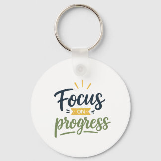 Porte-clés Typographie de citation motivationnelle axée sur l
