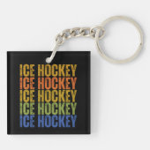 Porte-clés Typographie de hockey sur glace (Dos)