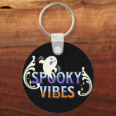 Porte-clés Typographie de lettrage avec fantôme d'Halloween a (Recto)