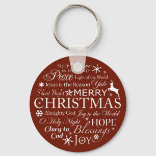 Porte-clés Typographie de Noël
