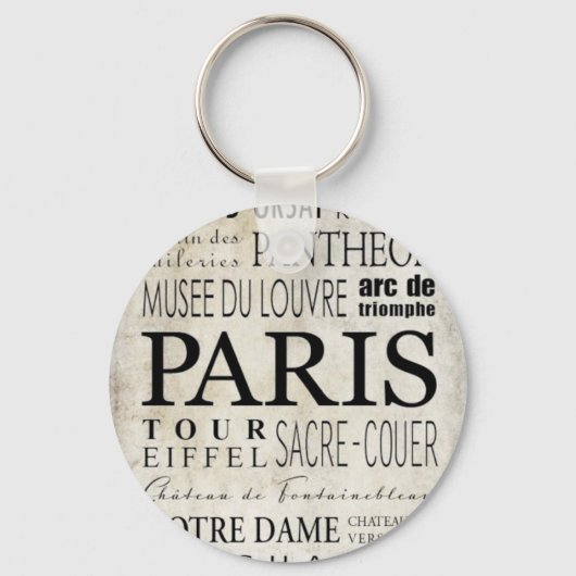 Porte-clés Typographie de Paris - Style métro (Recto)