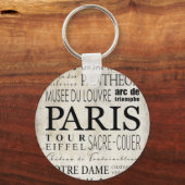 Porte-clés Typographie de Paris - Style métro (Recto)
