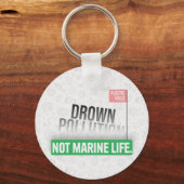 Porte-clés Typographie de sensibilisation à la pollution en p (Recto)