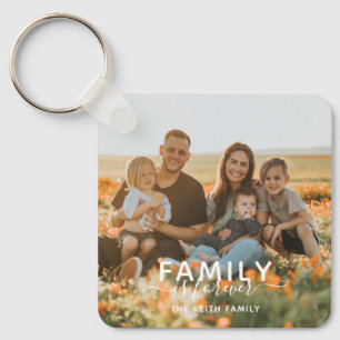 Porte-clés Typographie de souvenir de photo de famille pour t