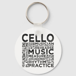 Porte-clés Typographie de violoncelle