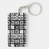 Porte-clés Typographie grunge de Bronx New York | (Dos)
