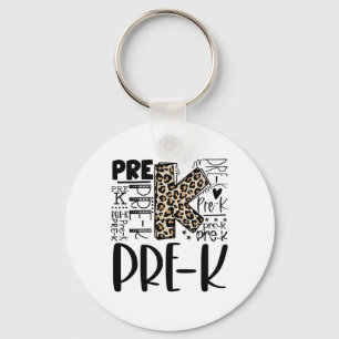 Porte-clés Typographie léopard Pré-maternelle Ck pour l'école