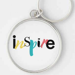 Porte-clés Typographie moderne, créative et joyeuse d'Inspire