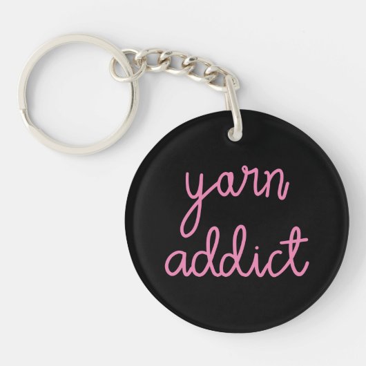 Porte-clés Typographie Yarn Addict (Devant)