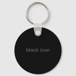 Porte-clés typographique à icône noire