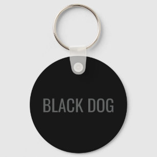 Porte-clés typographique Black Dog