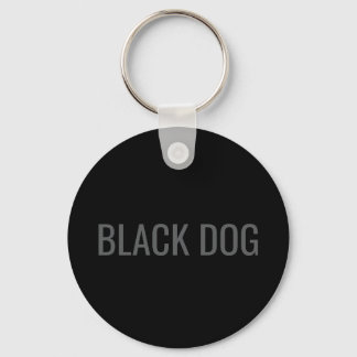 Porte-clés typographique Black Dog