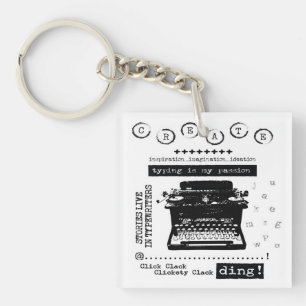 Porte-clés Typowriter vintage est mon Porte - clé de passion