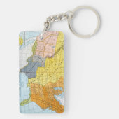 PORTE-CLÉS U.S. CARTE, 1776-1884 (Dos)