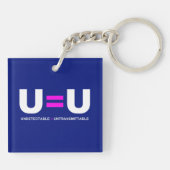 Porte-clés U=U VIH non détectable égale non transmettable (Dos)