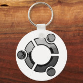 Porte-clés Ubuntu (chrome) (Recto)