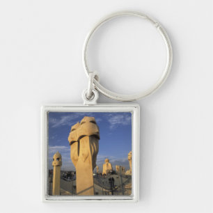 Porte-clés UE, Espagne, Catalogne, Barcelone. Antonio Gaudi's