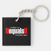 Porte-clés UEqualsU VIH Faits Pas peur Science Pas Stigmatism (Dos)