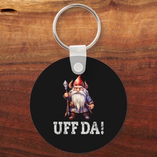 Porte-clés Uff Da Norwegian Quote Scandinavian Viking Gnome (Recto)