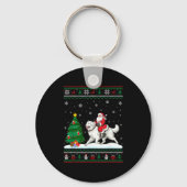 Porte-clés Ugly Christmas Tree Lights Santa Riding Great Pyre (Recto)