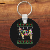 Porte-clés Ugly Cow Christmas Sweater Santa Hat And Light Up (Recto)