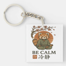ukiyo-e Red Panda- Be CALM japanese Zen meditation