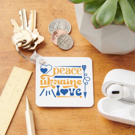 Porte-clés Ukraine Carte couleurs ukrainienne (Bureau)