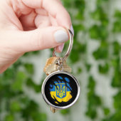 Porte-clés Ukraine déchiré le drapeau (main)