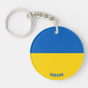 Porte-clés Ukraine Drapeau de charme patriotique