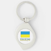 Porte-clés Ukraine et drapeau ukrainien (Devant)