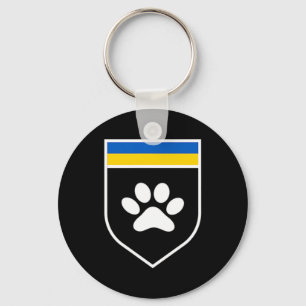 Porte-clés Ukraine Pet Awareness Flag Soutien aux animaux de