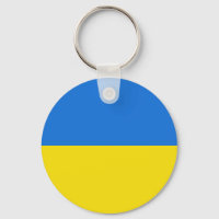 Ukraine Porte - clé du drapeau Fisheye