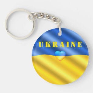 Porte-clés Ukraine - Soutien - Liberté de la paix - drapeau u