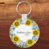 Porte-clés Ukraine Ukrainienne Fleurs de couronne Foi Espoir (Recto)