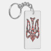 Porte-clés Ukrainian national emblem trident tryzub stylized (Devant gauche)