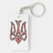 Porte-clés Ukrainian national emblem trident tryzub stylized (Dos)