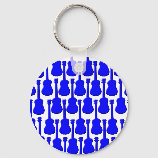 Porte-clés Ukuleles Bleus (Recto)