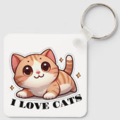 Porte-clés Ultra Cute Kitten I Love Cats (Dos)